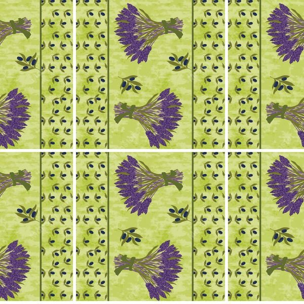 Purple Flower Repeat Pattern — original textile pattern for floral licensing