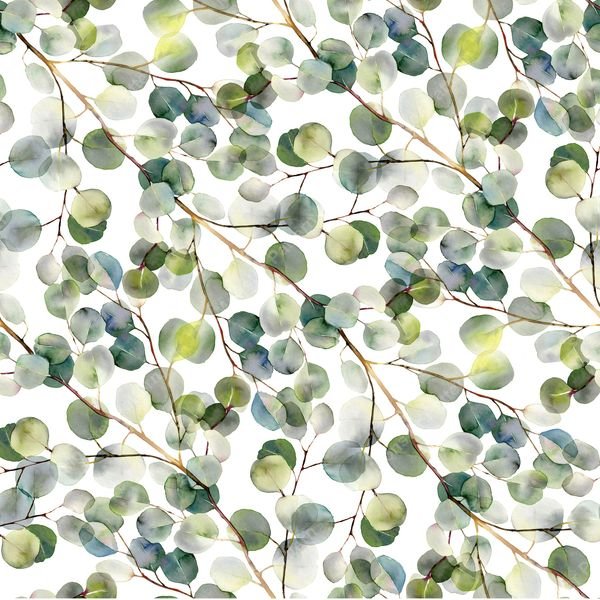 Eucalyptus Leaf Pattern — original textile pattern for botanical licensing