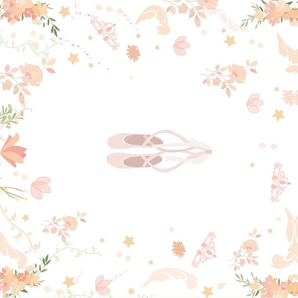 Ballet Shoes Floral Pattern — original textile pattern for nursery licensing