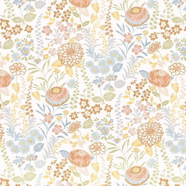 Floral Watercolor Repeat Pattern — original textile pattern for floral licensing