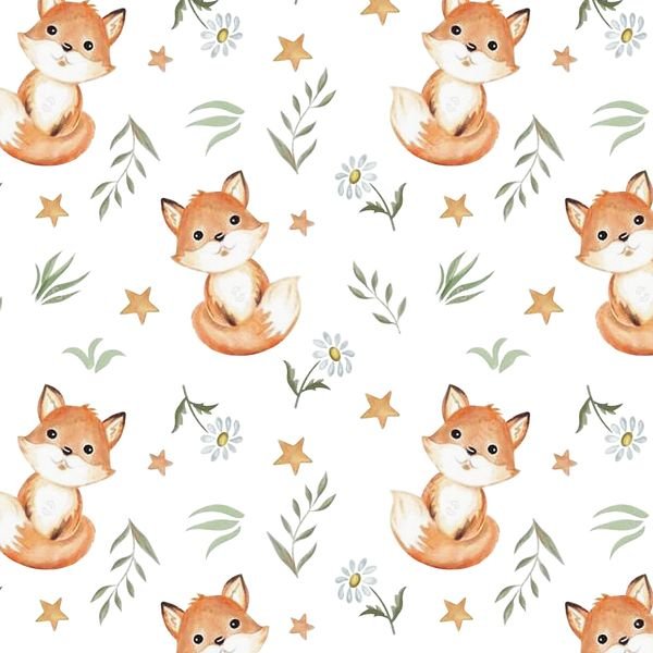 Cute Fox Pattern — original textile pattern for nursery licensing