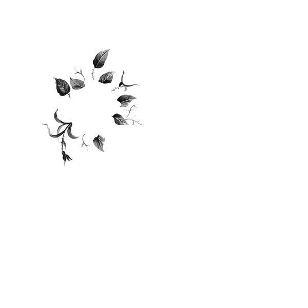 Circular Leaf Motif — original textile pattern for botanical licensing