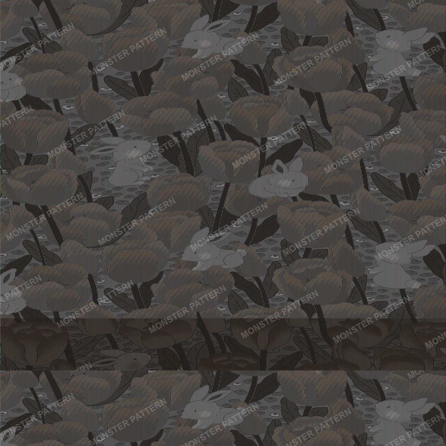 Rabbits in Tulip Field — original textile pattern for nursery licensing
