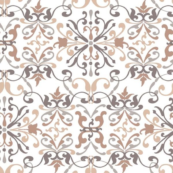 Ornate Floral Border Pattern — original textile pattern for floral licensing