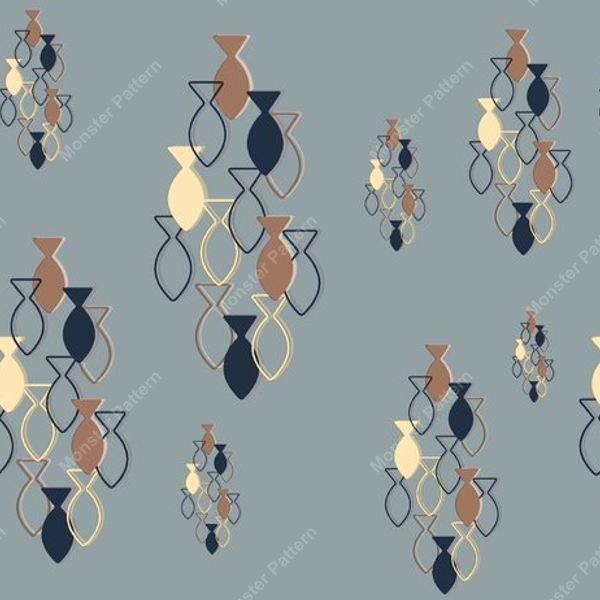 Abstract Floral Motif Repeat — original textile pattern for floral licensing