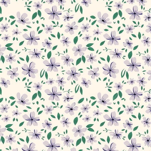 Small Floral Repeat Pattern — original textile pattern for floral licensing