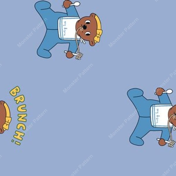 Cartoon Animal Repeat Pattern — original textile pattern for nursery licensing