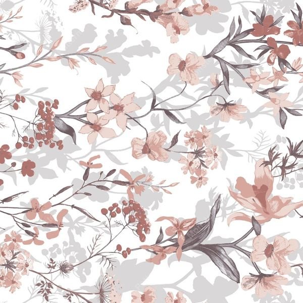 Watercolor Floral Repeat — original textile pattern for floral licensing