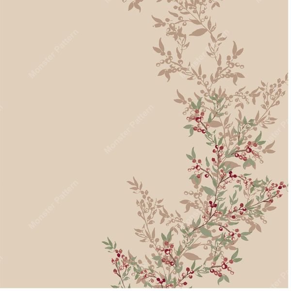 Floral Vine Repeat Pattern — original textile pattern for floral licensing