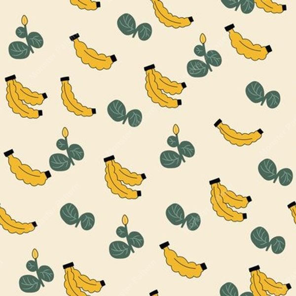 Banana and Berry Pattern — original textile pattern for botanical licensing
