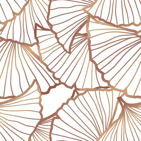 Ginkgo Leaf Pattern — original textile pattern for botanical licensing