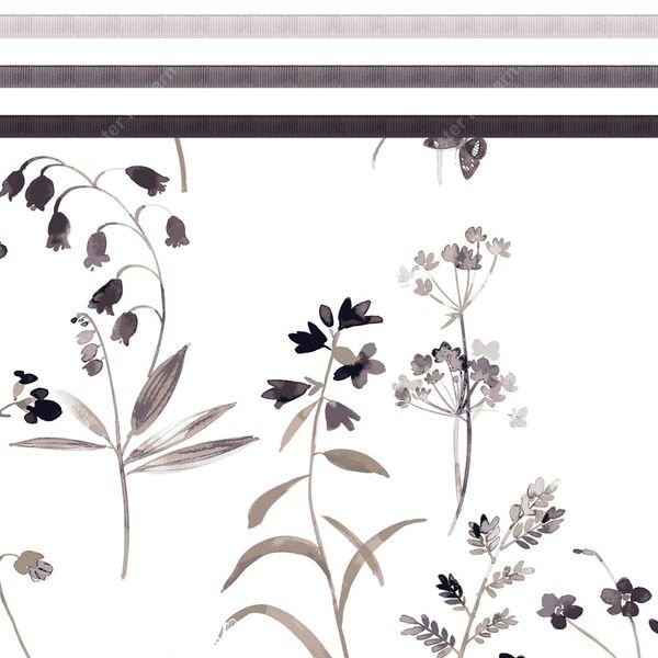 Floral Border Pattern — original textile pattern for floral licensing