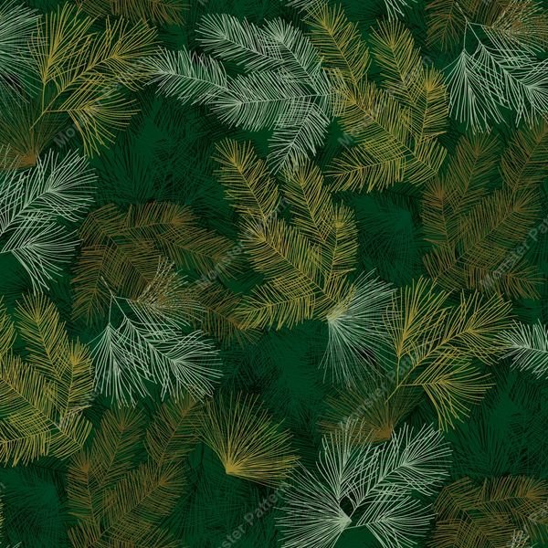 Pine Needle Pattern — original textile pattern for botanical licensing