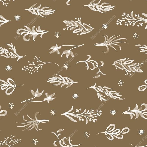 Olive Botanical Repeat — original textile pattern for botanical licensing