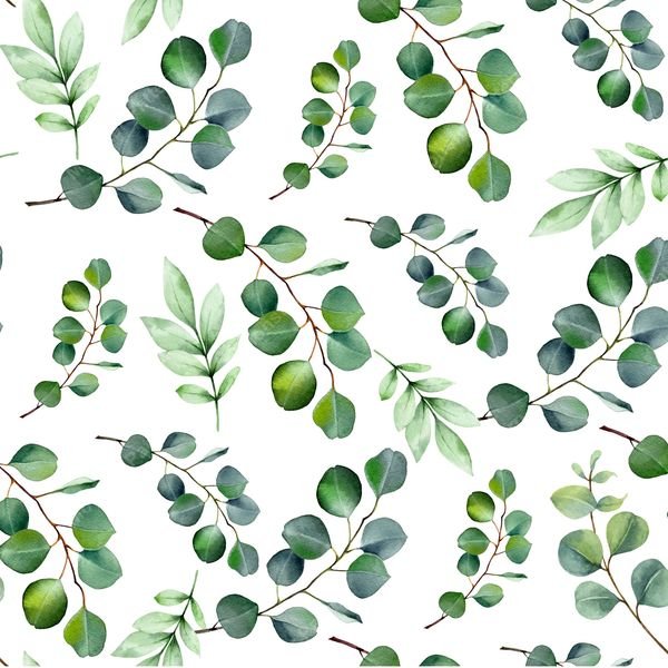 Eucalyptus Leaf Pattern — original textile pattern for botanical licensing