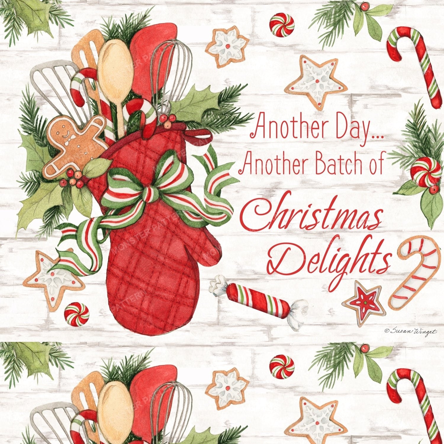 Christmas Delights Pattern — original textile pattern for tabletop licensing