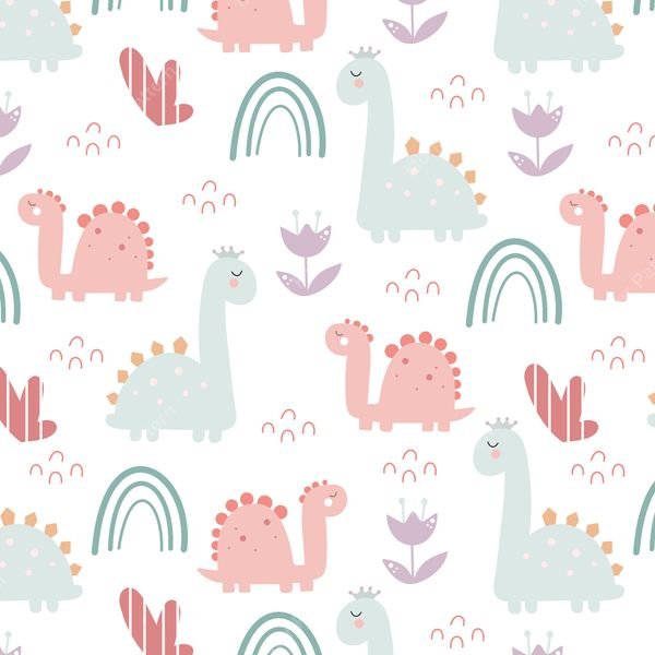 Cute Dinosaur Pattern — original textile pattern for nursery licensing