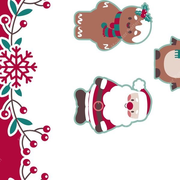 Holiday Characters Repeat Pattern — original textile pattern for nursery licensing