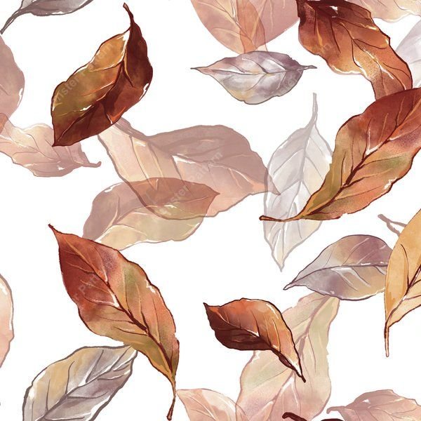 Watercolor Leaf Repeat — original textile pattern for botanical licensing