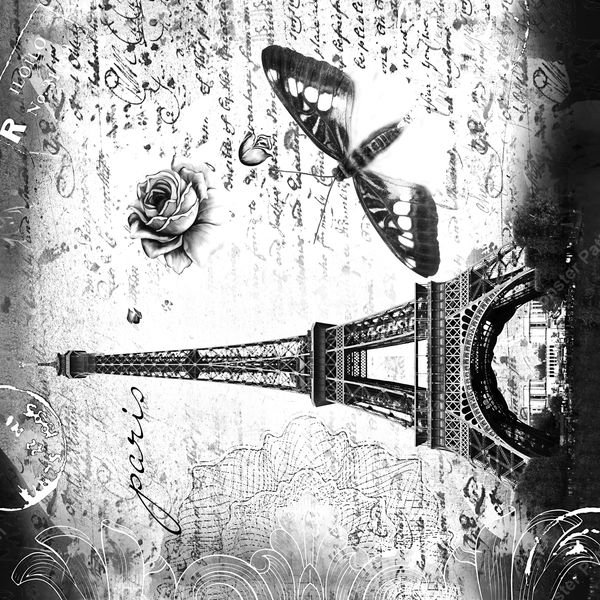 Paris Eiffel Tower Repeat — original textile pattern for nursery licensing