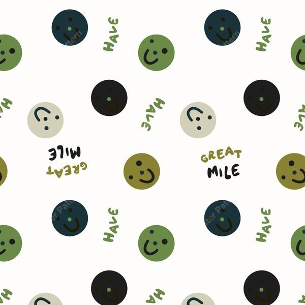 Smiley Faces Repeat Pattern — original textile pattern for lifestyle licensing
