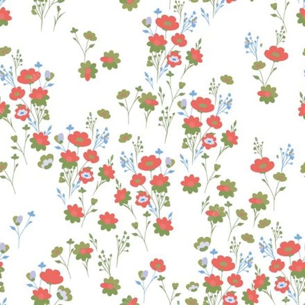 Small Floral Repeat Pattern — original textile pattern for floral licensing