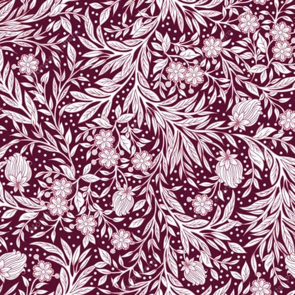 Purple Floral Repeat Pattern — original textile pattern for floral licensing