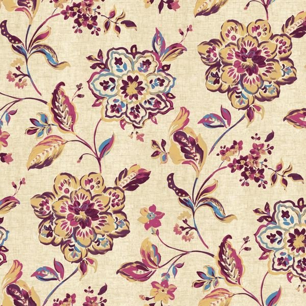 Floral Vine Repeat Pattern — original textile pattern for floral licensing