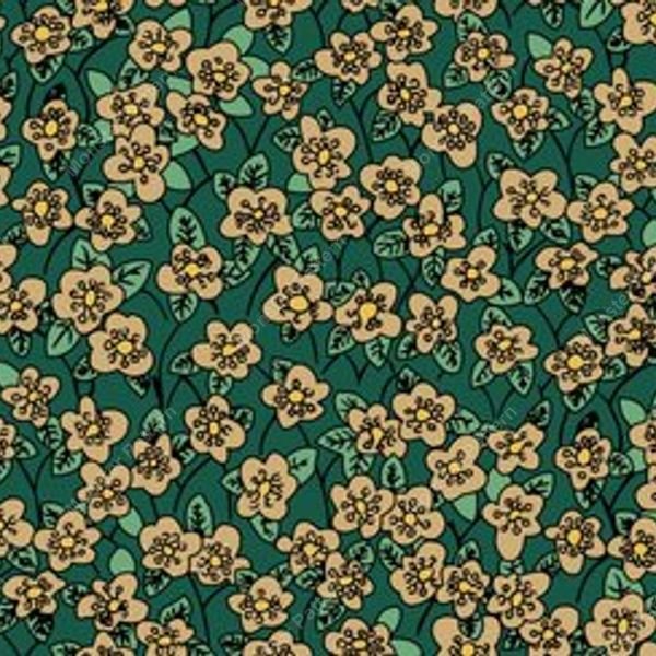Green Leaf Pattern — original textile pattern for botanical licensing