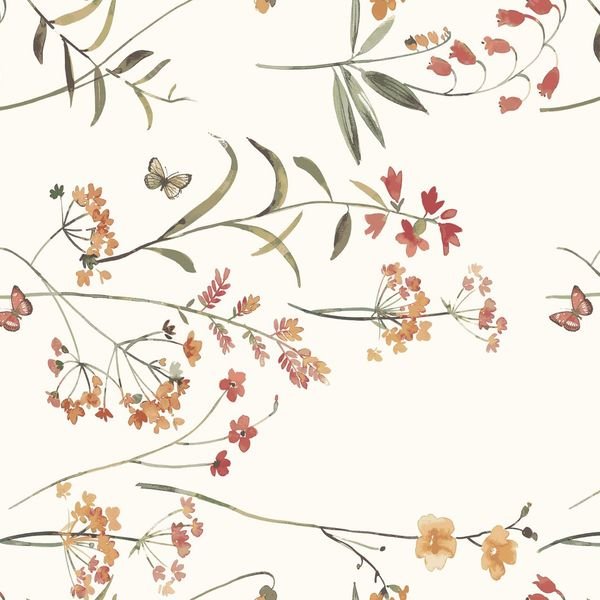 Floral Botanical Repeat Pattern — original textile pattern for nursery licensing