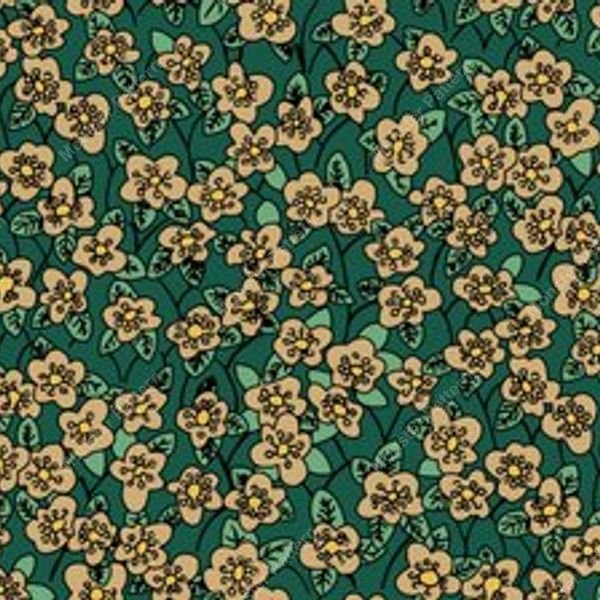 Green Leaf Pattern — original textile pattern for botanical licensing