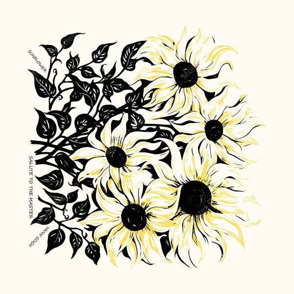 Sunflower Repeat Pattern — original textile pattern for floral licensing