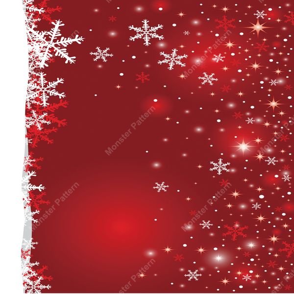 Red Snowflake Pattern — original textile pattern for nursery licensing