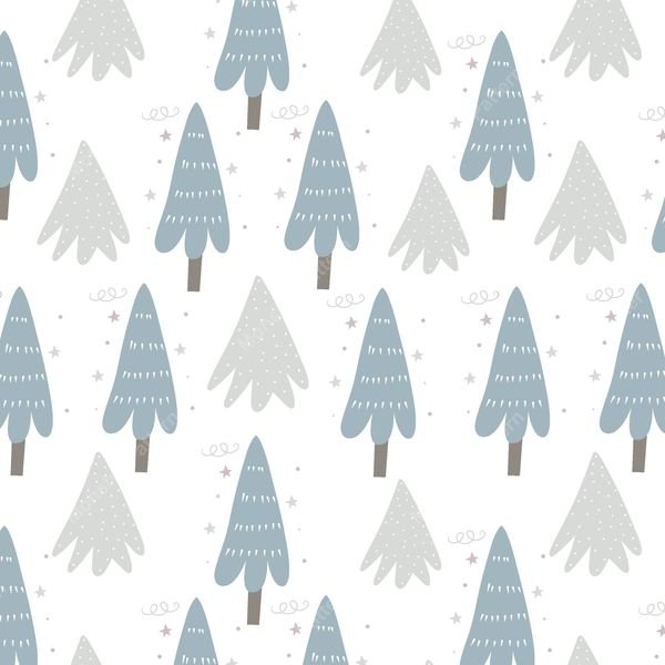Whimsical Tree Pattern — original textile pattern for nursery licensing