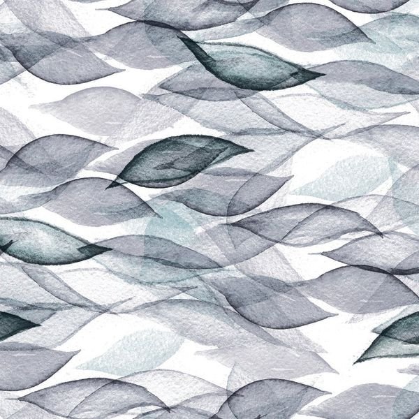 Watercolor Leaf Pattern — original textile pattern for botanical licensing