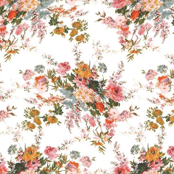 Watercolor Floral Repeat — original textile pattern for floral licensing