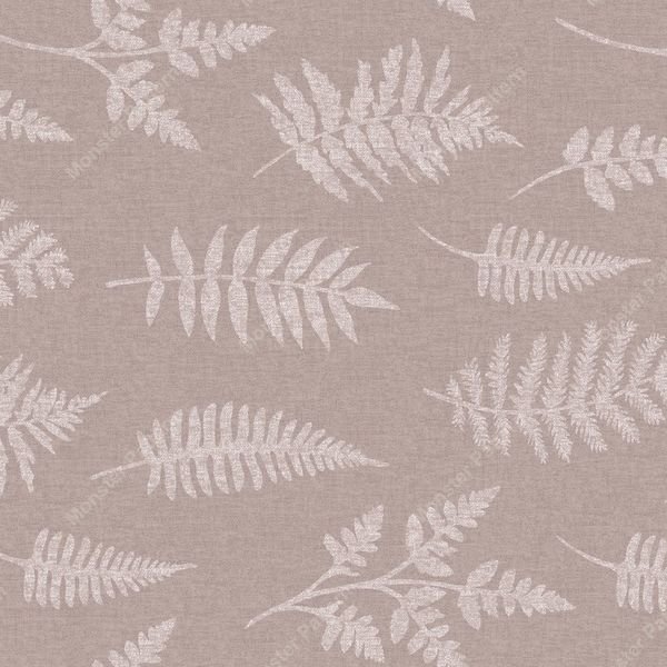 Fern Pattern on Gray — original textile pattern for botanical licensing