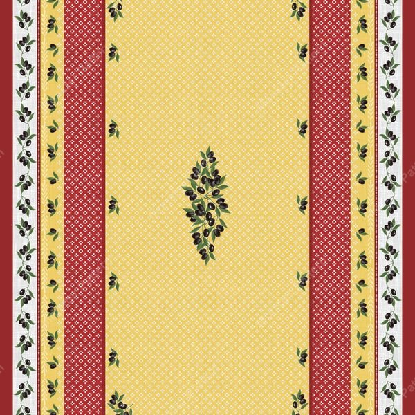 Floral Border Tablecloth Pattern — original textile pattern for floral licensing