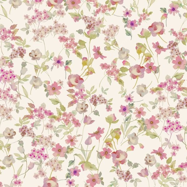 Watercolor Floral Repeat — original textile pattern for floral licensing
