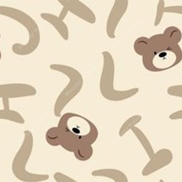 Beige Floral Stripe Pattern — original textile pattern for floral licensing