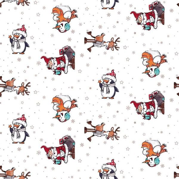 Christmas Reindeer Pattern — original textile pattern for nursery licensing