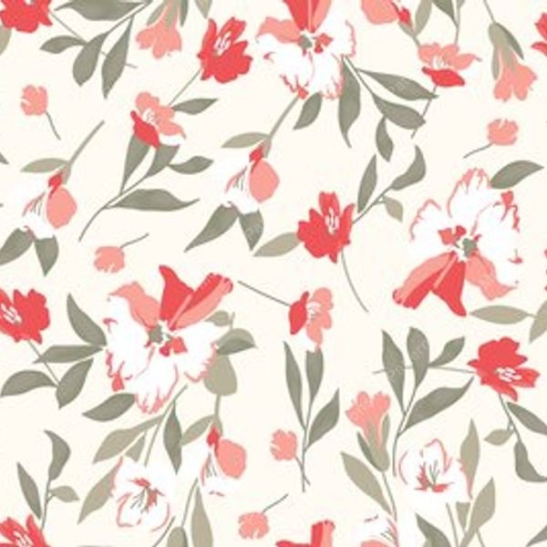 Small Floral Repeat Pattern — original textile pattern for floral licensing