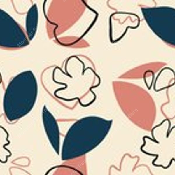 Floral Heart Pattern — original textile pattern for floral licensing