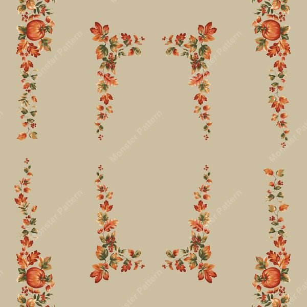 Floral Border Pattern — original textile pattern for floral licensing