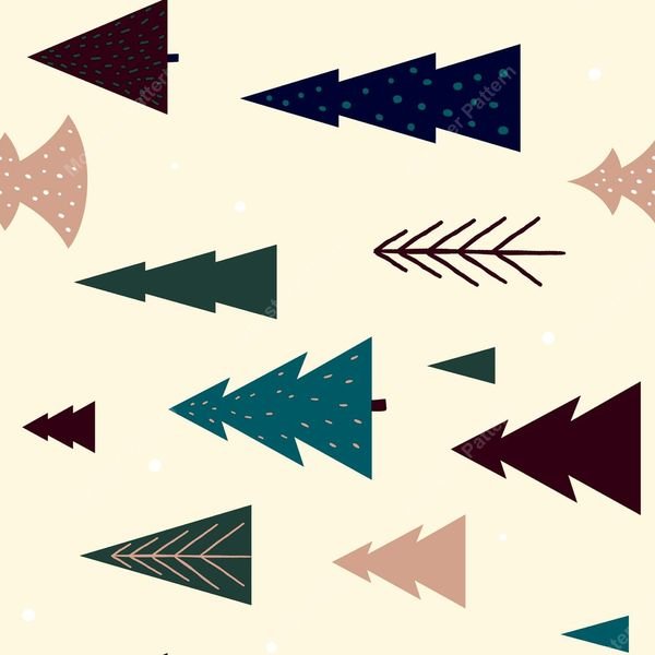 Stylized Tree Pattern — original textile pattern for botanical licensing