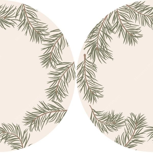 Pine Wreath Repeat Pattern — original textile pattern for botanical licensing
