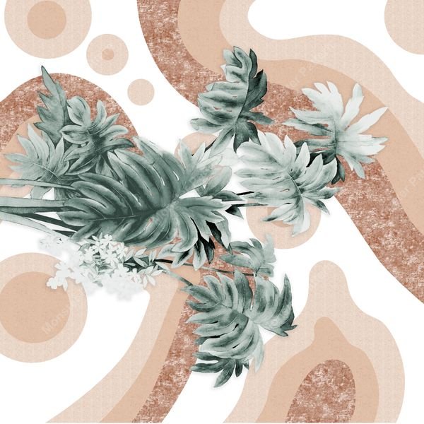 Botanical Abstract Repeat — original textile pattern for botanical licensing