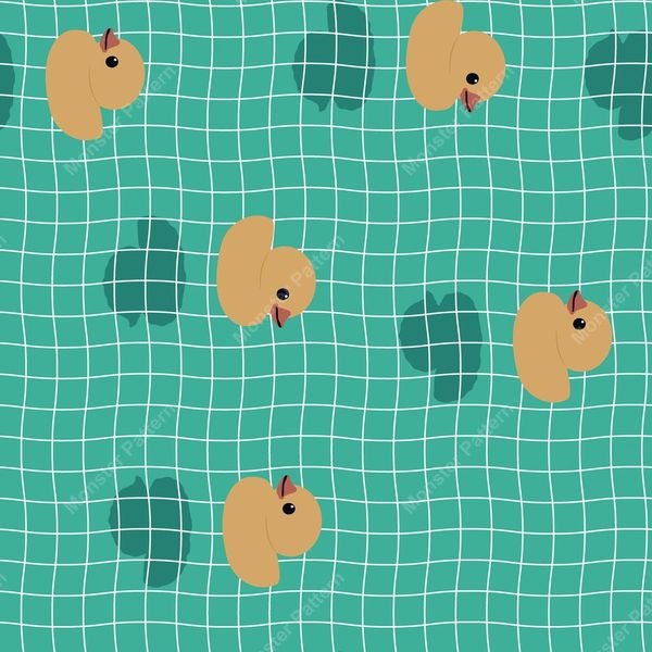 Cartoon Bird Repeat Pattern — original textile pattern for nursery licensing