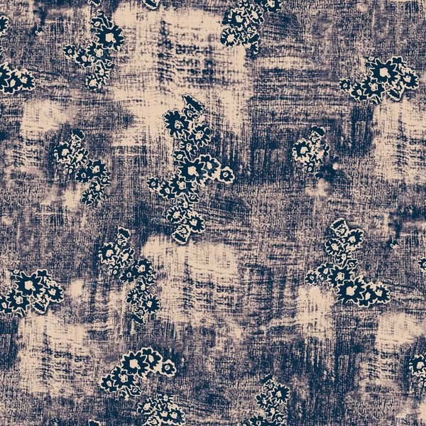 Indigo Floral Texture — original textile pattern for floral licensing