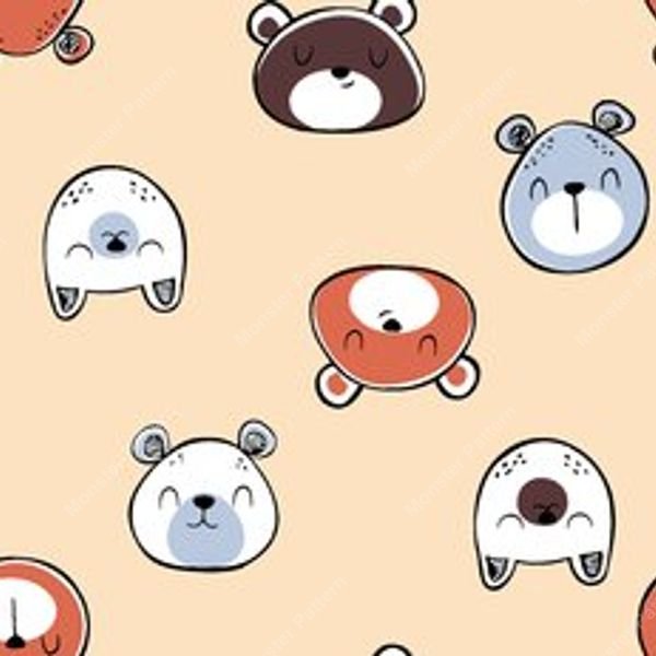 Cartoon Monster Repeat Pattern — original textile pattern for nursery licensing